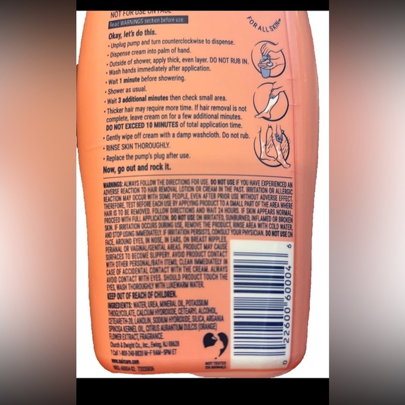 Nair‎ Shower Cream Hair Remover Moroccan Argan Oil Orange Blossom 13 oz Unopened - Picture 5 of 6